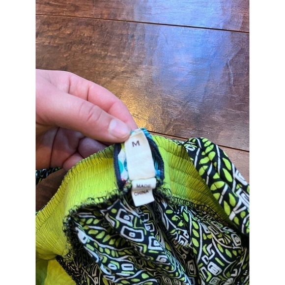 Burning Torch Womens Cotton Abstract Print Open Back Sundress Multicolor Size M - Picture 12 of 15